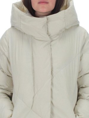 22339 BEIGE Пальто стеганое зимнее женское (200 гр. холлофайбера)