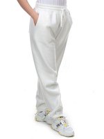 M061 WHITE Брюки спортивные женские на флисе (100% хлопок) 7986
