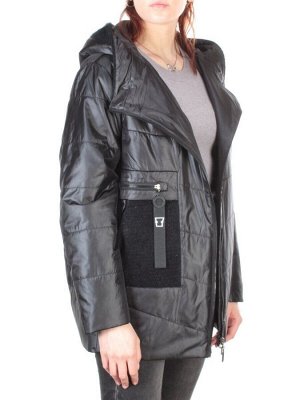22-307 BLACK Куртка демисезонная женская AKiDSEFRS (синтепон 100 гр.)