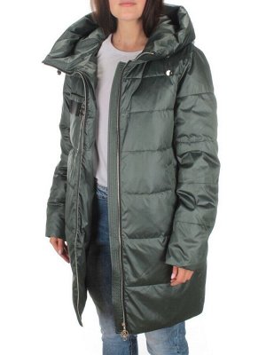 S21121 GRAY/GREEN Куртка зимняя женская (150 гр. холлофайбера)