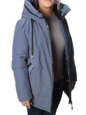 21-977 GRAY/BLUE Куртка зимняя женская (200 гр. холлофайбера)