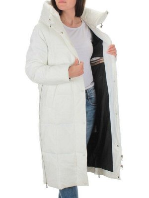 22361 WHITE Пальто зимнее женское облегченное (150 гр. холлофайбера)