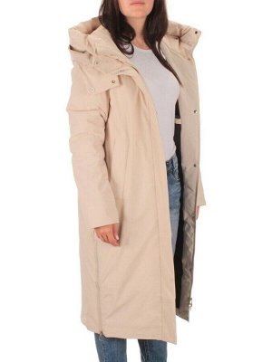 22377 BEIGE Пальто зимнее женское облегченное (150 гр. холлофайбера)