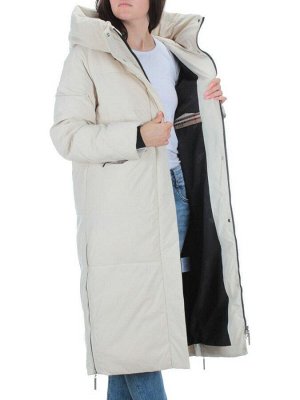 22373 BEIGE Пальто зимнее женское облегченное (150 гр. холлофайбера)