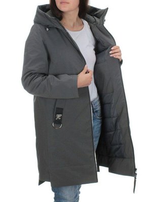 BM22839 DK.GRAY Пальто демисезонное женское (100 гр. синтепон)