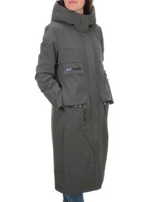 BM22857 DK.GRAY Пальто демисезонное женское (100 гр. синтепон)