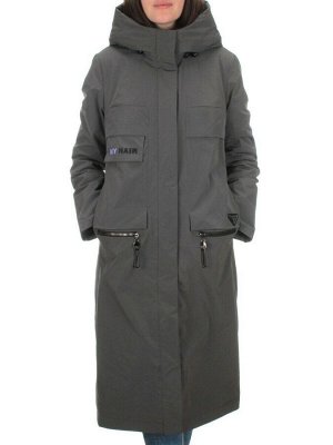 BM22857 DK.GRAY Пальто демисезонное женское (100 гр. синтепон)