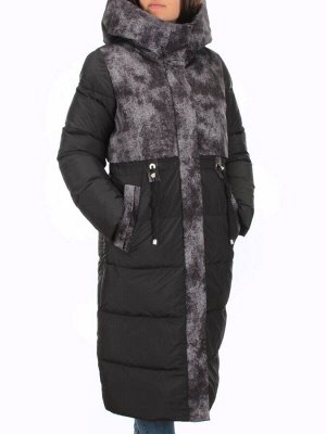THD-608YC BLACK Пальто зимнее женское (био-пух)