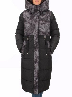 THD-608YC BLACK Пальто зимнее женское (био-пух)