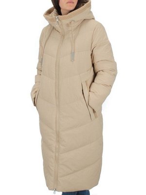 126 BEIGE Пальто зимнее женское (200 гр. холлофайбер)