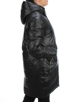 20-07 BLACK Пальто зимнее облегченное YIGAYI