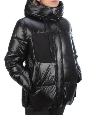 8329 BLACK Куртка зимняя женская (200 гр. холлофайбера)