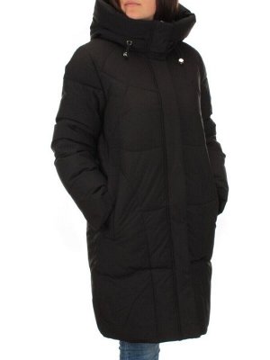2301 BLACK Пальто зимнее женское Flance Rose (200 гр. холлофайбер)