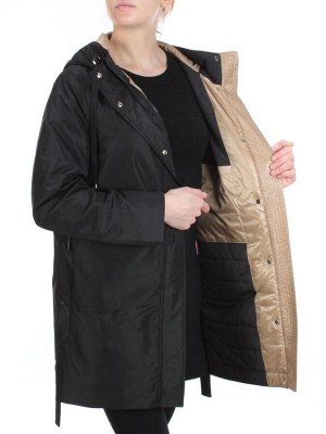 2192 BLACK Куртка демисезонная женская Parten (50 гр. синтепон)