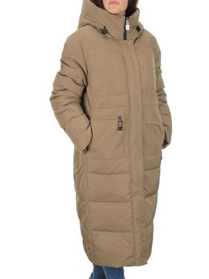 M-22120 DK. BEIGE Пальто женское зимнее (био-пух)