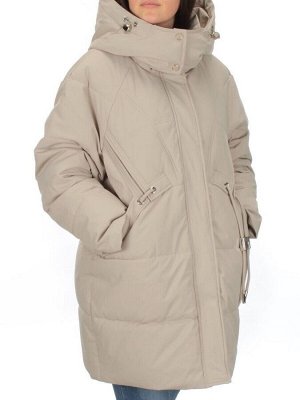 H23-680 BEIGE Куртка зимняя облегченная женская (150 гр. холлофайбер)