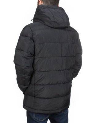 4707-L BLACK Куртка мужская зимняя ROMADA (200 гр. холлофайбер)