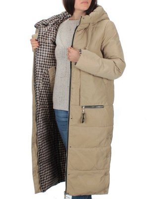 2272 BEIGE Пальто двухстороннее зимнее женское (200 гр. тинсулейт)