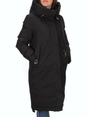 22111 BLACK Пальто зимнее женское (200 гр. тинсулейт)