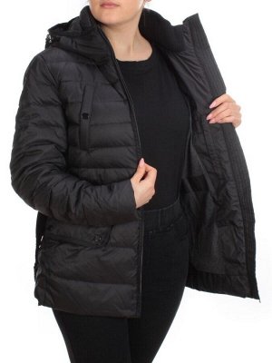 B-30 BLACK Куртка зимняя облегченная женская NO NAME (100 гр. холлофайбер)