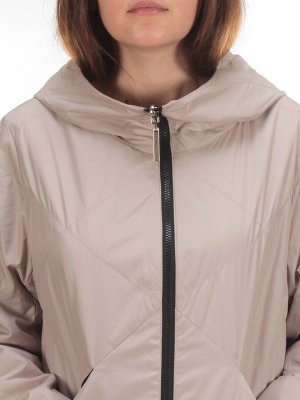 22098 BEIGE Куртка демисезонная двухсторонняя женская (80 гр. синтепон)