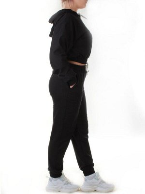 Y294 BLACK Спортивный костюм женский (100% хлопок)