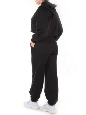 Y316 BLACK Спортивный костюм женский (100% хлопок)