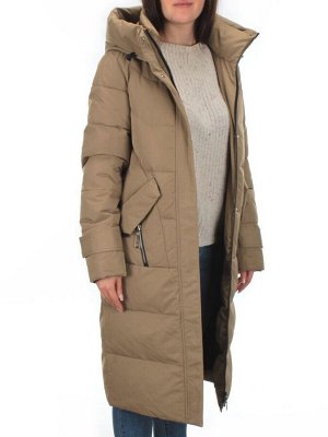 M-2253 BEIGE Пальто зимнее женское MEAJIATEER (био-пух)