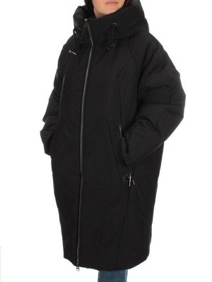 M-9097 BLACK Пальто зимнее женское CORUSKY  (верблюжья шерсть)