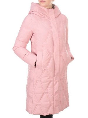2158  PINK Пальто зимнее облегченное  женское YINGPENG (150 гр .холлофайбер)