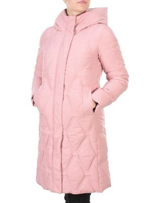 2158  PINK Пальто зимнее облегченное  женское YINGPENG (150 гр .холлофайбер)