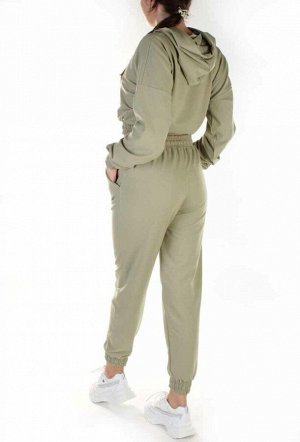 Y276 OLIVE Спортивный костюм женский (100% хлопок)