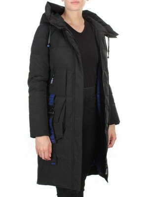 20-901 BLACK Пальто зимнее женское HAPPYSNOW (150 гр. холлофайбера)