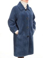 1910 DK. BLUE Дубленка женская зимняя SHARK WARSHIP (60% кашемир, 40% вискоза)