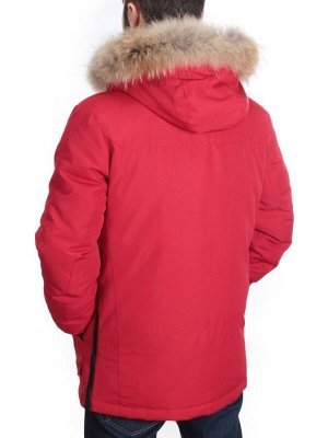 A6983 RED Пуховик аляска мужской зимний (80% пух 20% перо)