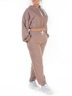 Y303 BROWN Спортивный костюм женский (100% хлопок)