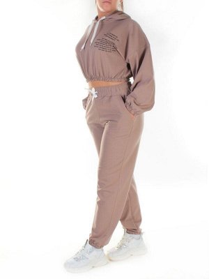 Y303 BROWN Спортивный костюм женский (100% хлопок)