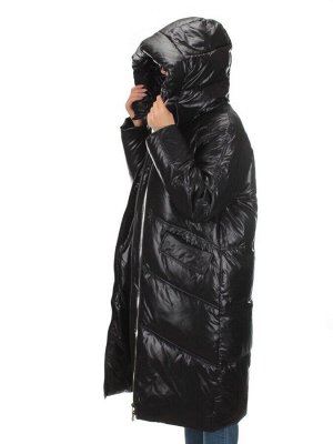 S8086 BLACK Пальто зимнее женское (200 гр. тинсулейт)