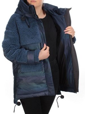 M - 2183 DARK BLUE Куртка зимняя женская MEAJIATEER (200 гр. био-пух)