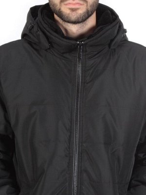 C-750-57156 BLACK Куртка мужская зимняя R.LONYR (верблюжья шерсть, холлофайбер)