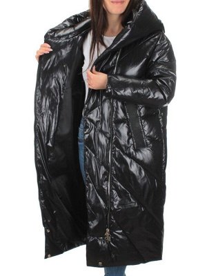 22-185 BLACK Пальто зимнее женское (200 гр. холлофайбер)