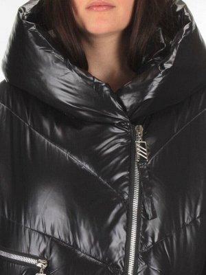 22-185 BLACK Пальто зимнее женское (200 гр. холлофайбер)