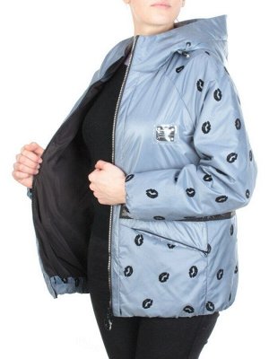 ZW-2166-C LT. BLUE Куртка демисезонная женская BLACK LEOPARD (100 гр.синтепона)