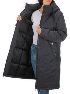 2392 DK. GRAY Пальто зимнее женское (200 гр. холлофайбер)