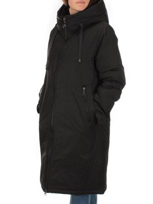 2392 BLACK Пальто зимнее женское (200 гр. холлофайбер)