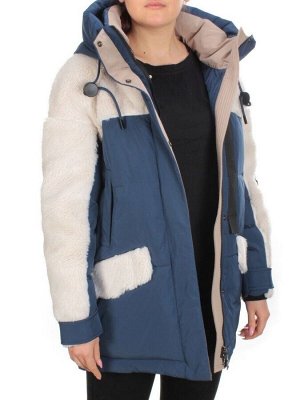 M - 2185 DARK BLUE Куртка зимняя женская MEAJIATEER (200 гр. био-пух)