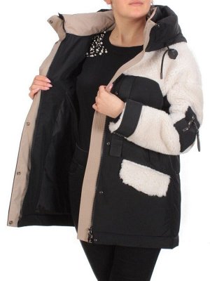 M - 2185 BLACK Куртка зимняя женская MEAJIATEER (200 гр. био-пух)