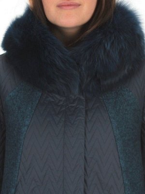 A16002 DK. BLUE Пальто зимнее женское облегченное (120 гр. холлофайбера)
