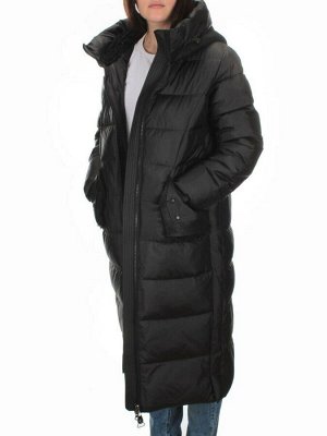 C1076 BLACK Пальто зимнее женское (200 гр. холлофайбер)