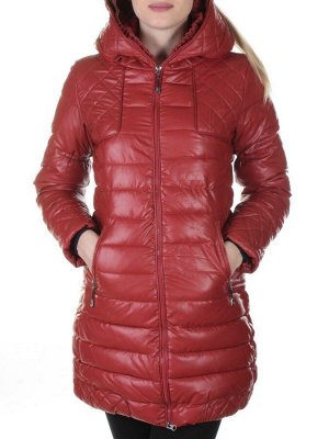 MY365 RED Пальто стеганое из эко-кожи My 365 fashion